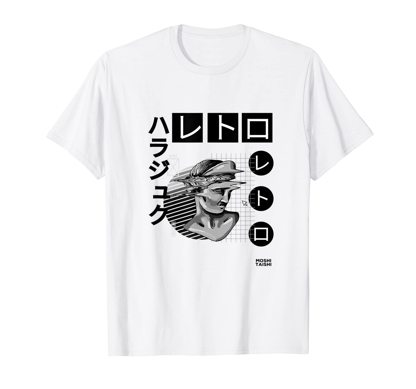 Vaporwave Statue Aesthetic Art T-Shirt - Minimalist Print for Adults - T-Shirt, Sweatshirt, Hoodie