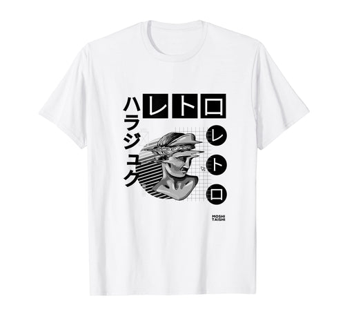 Vaporwave Statue Aesthetic Art T-Shirt - Minimalist Print for Adults - T-Shirt, Sweatshirt, Hoodie