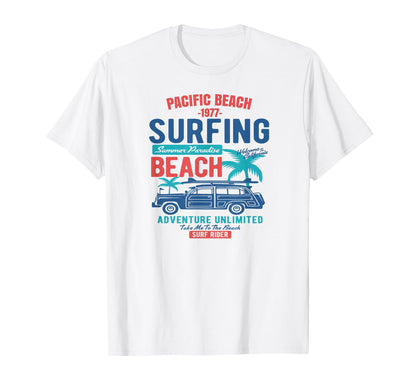 Pacific Beach California Surfing T-Shirt - Streetwear Style for Adults - T-Shirt, Sweatshirt, Hoodie