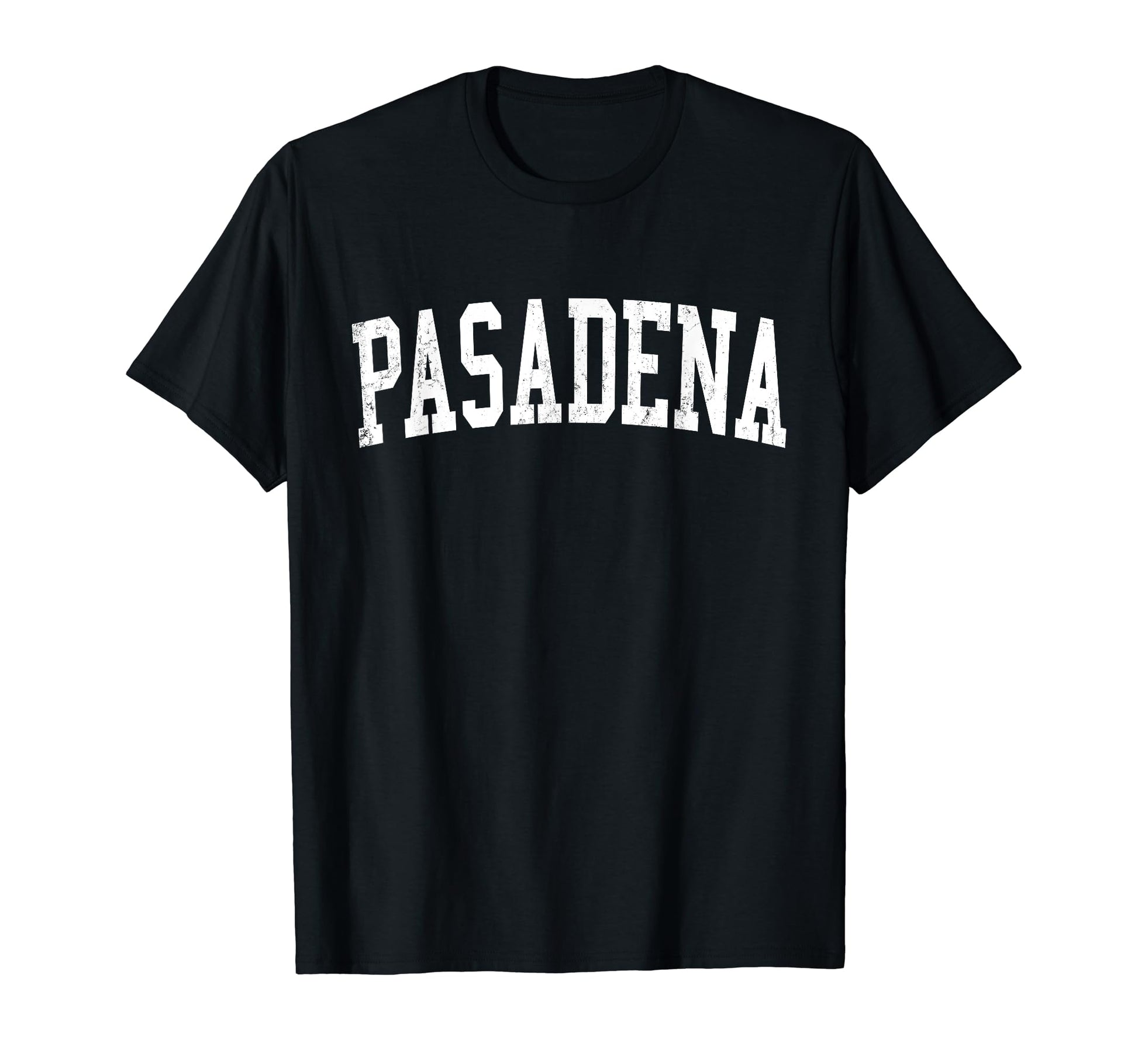 Pasadena Md Distressed White Varsity T-Shirt - Custom Art Print Unisex - T-Shirt, Sweatshirt, Hoodie