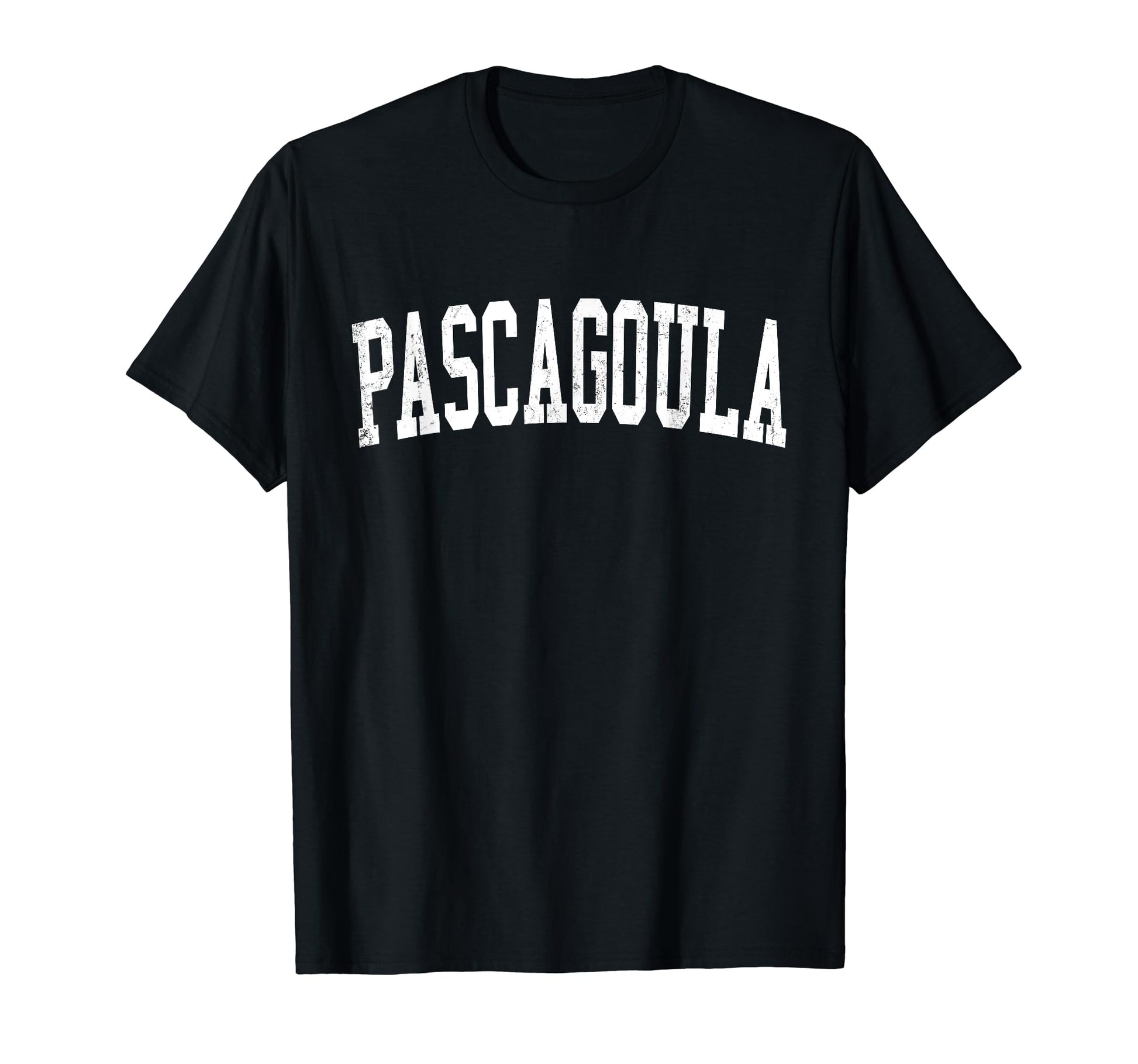 Pascagoula Ms Distressed White T-Shirt - Fun Novelty Design for Adults - T-Shirt, Sweatshirt, Hoodie