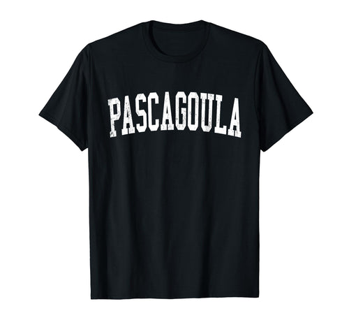 Pascagoula Ms Distressed White T-Shirt - Fun Novelty Design for Adults - T-Shirt, Sweatshirt, Hoodie