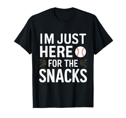 Im Just Here Snacks Baseball Brother T-Shirt - Minimalist Print for Adults - T-Shirt, Sweatshirt, Hoodie