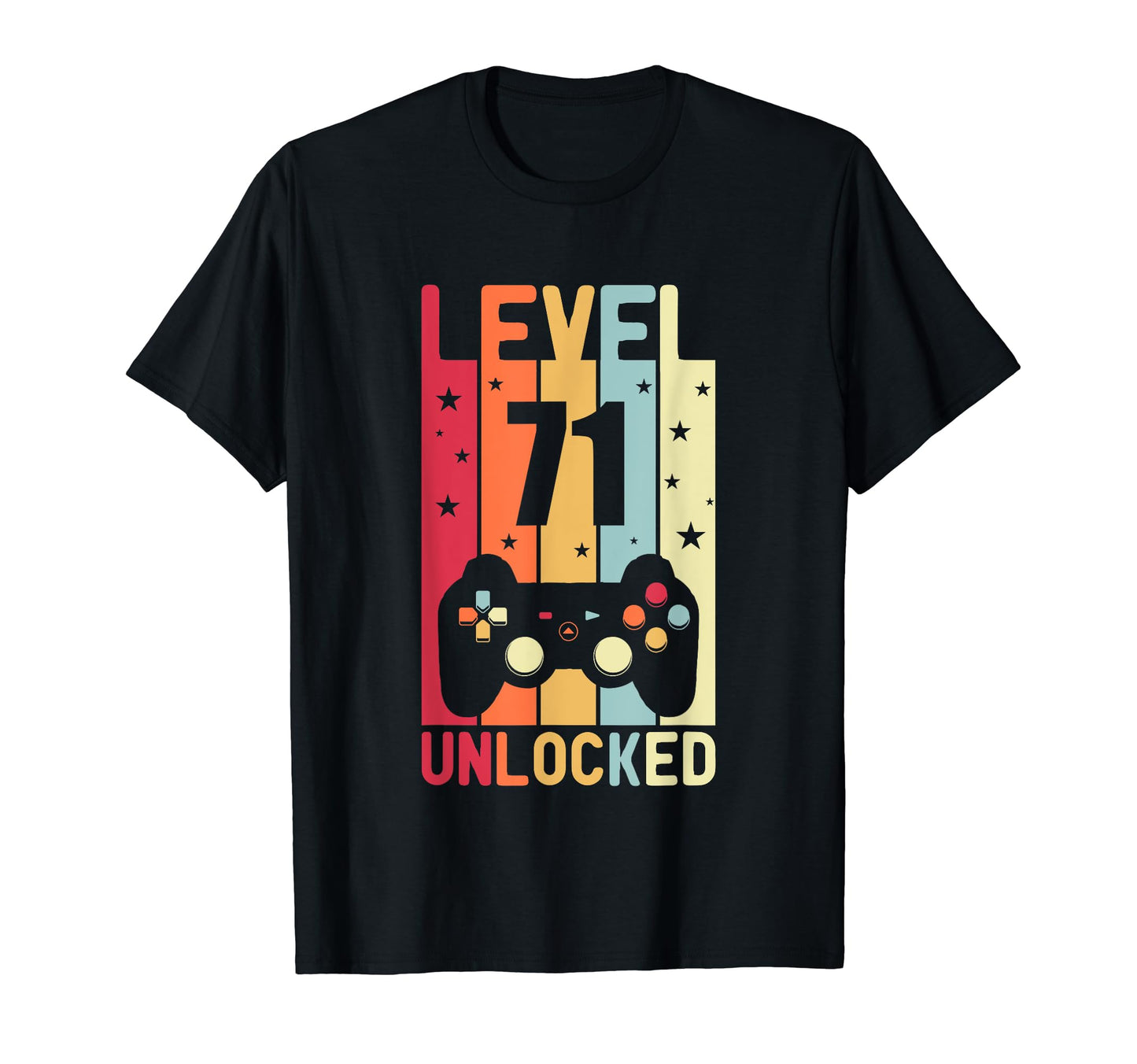 Level 71 Unlocked Gamer Funny 71St T-Shirt - Novelty Apparel for Adults - T-Shirt, Sweatshirt, Hoodie