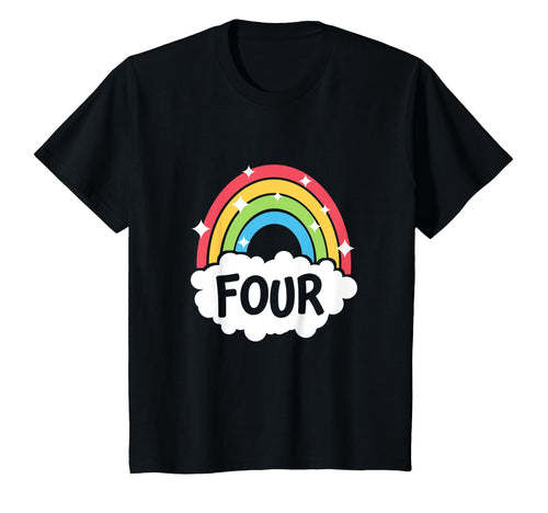 4 Year Old Rainbow 4Th Birthday T-Shirt - Casual Everyday Wear Unisex - T-Shirt, Sweatshirt, Hoodie