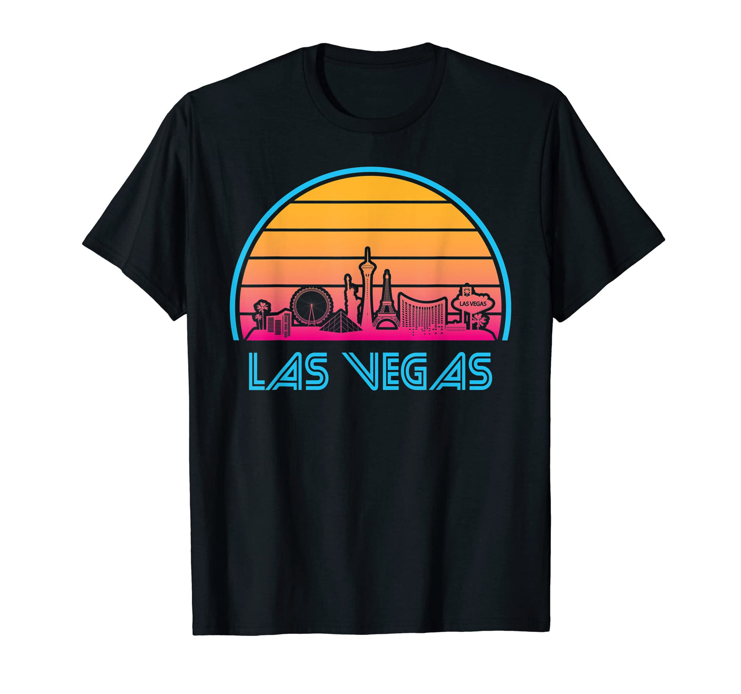 Las Vegas Nevada Skyline City Sunset T-Shirt - Graphic Print Unisex - T-Shirt, Sweatshirt, Hoodie