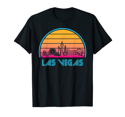 Las Vegas Nevada Skyline City Sunset T-Shirt - Graphic Print Unisex - T-Shirt, Sweatshirt, Hoodie