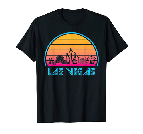 Las Vegas Nevada Skyline City Sunset T-Shirt - Graphic Print Unisex - T-Shirt, Sweatshirt, Hoodie