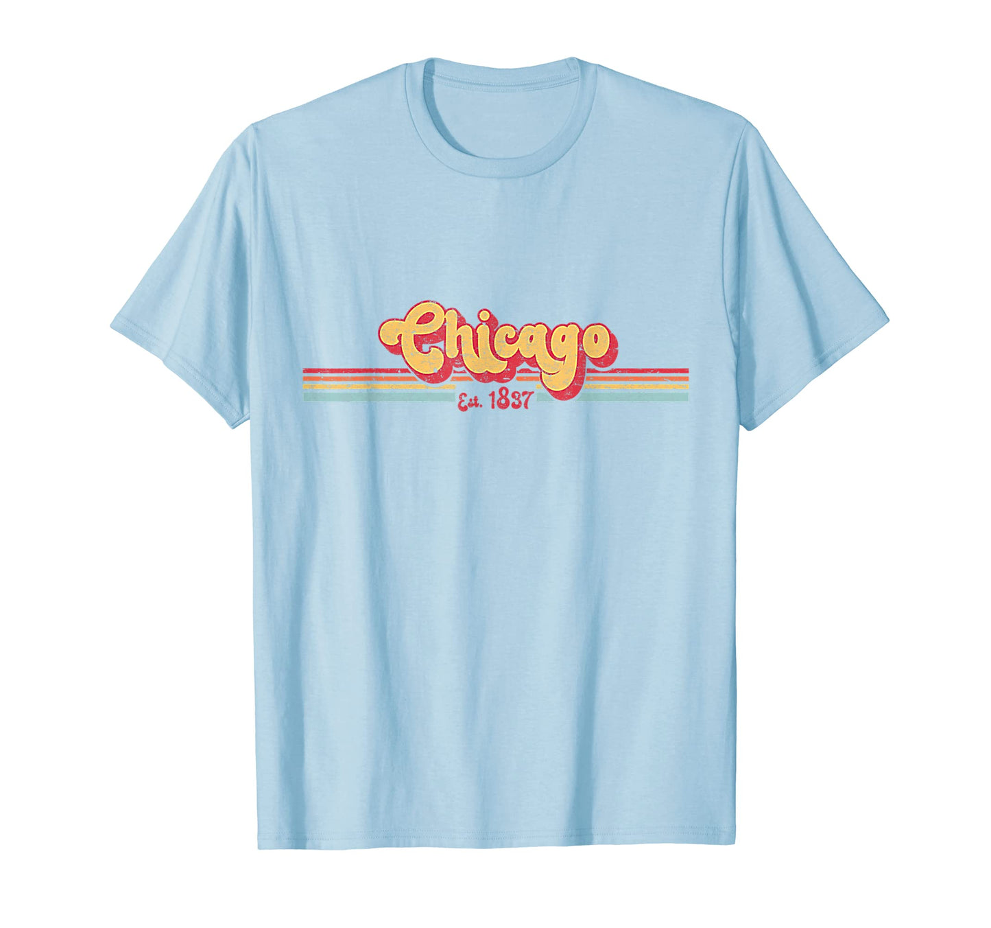Chicago Stripes 70S 80S T-Shirt - Minimalist Print Unisex - T-Shirt, Sweatshirt, Hoodie