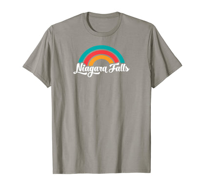 Niagara Falls Ny Script Rainbow T-Shirt - Streetwear Style for Adults - T-Shirt, Sweatshirt, Hoodie