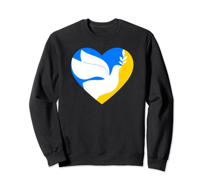 Peace Sign Love Dove And Heart Flag Sweatshirt - Minimalist Print Men Women - T-Shirt, Sweatshirt, Hoodie