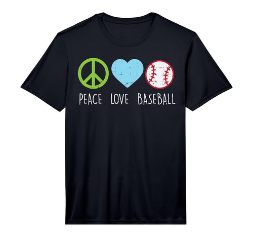 Peace Love Baseball Coach Player Team T-Shirt - Minimalist Print Unisex - T-Shirt, Sweatshirt, Hoodie