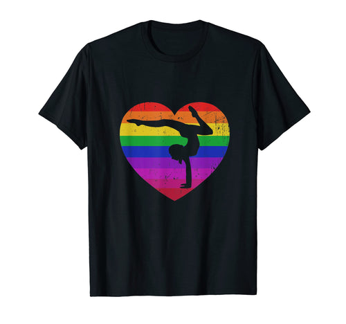 Acro Dance Heart Shape Rainbow T-Shirt - Custom Art Print Men Women - T-Shirt, Sweatshirt, Hoodie