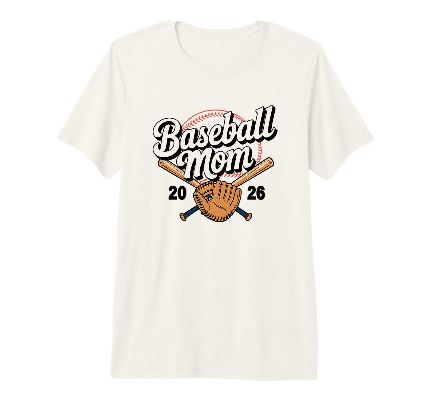 Baseball Mom Game Day Tri Blend T-Shirt - Trendy Graphic Unisex - T-Shirt, Sweatshirt, Hoodie