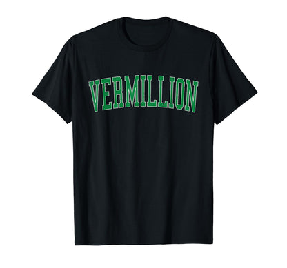 Vermillion Sd Distressed Green Varsity T-Shirt - Unique Graphic Men Women - T-Shirt, Sweatshirt, Hoodie