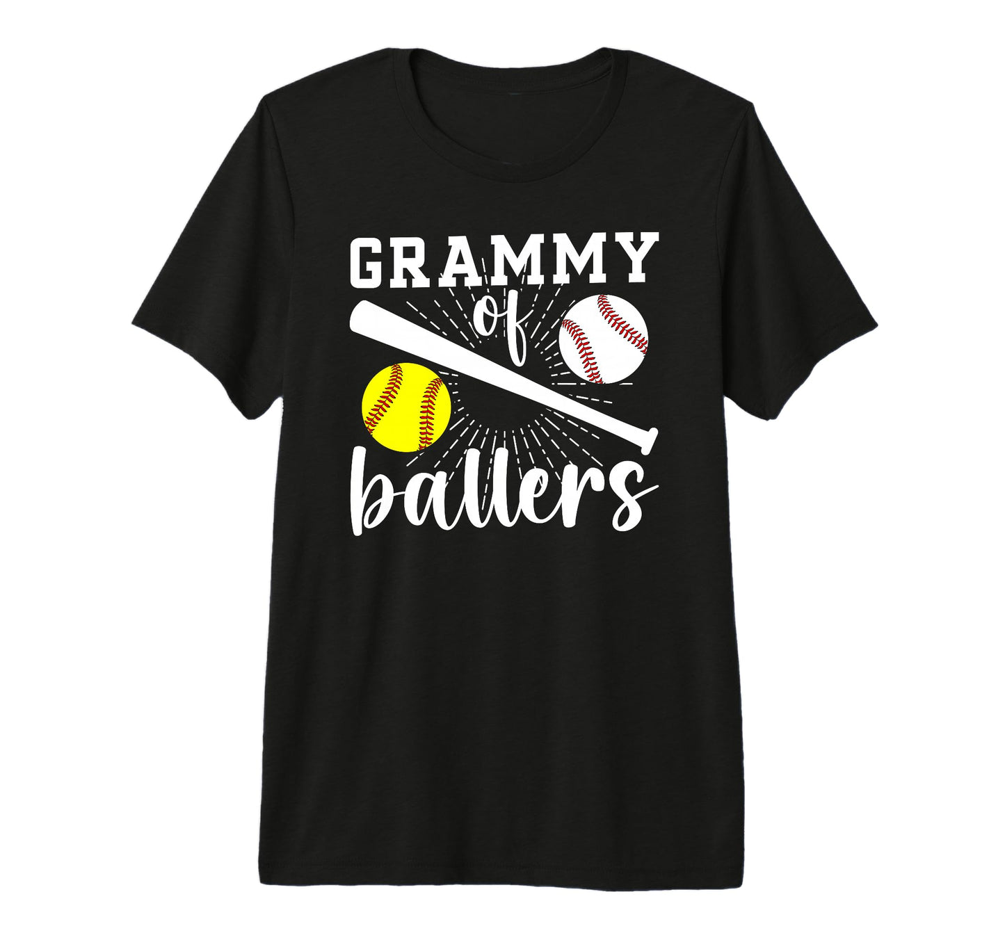 Grammy Ballers Baseball Softball Grammy T-Shirt - Graphic Print Unisex - T-Shirt, Sweatshirt, Hoodie
