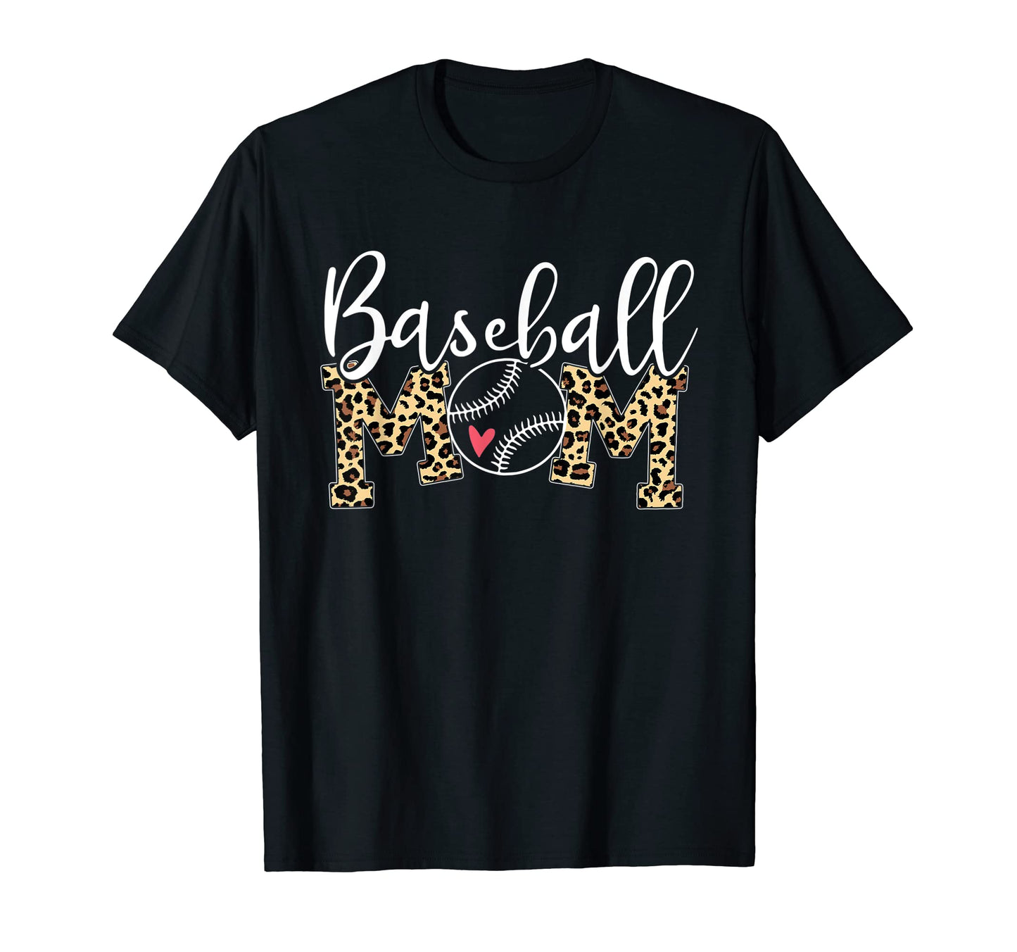 Baseball Mom Leopard Game Day T-Shirt - Casual Everyday Wear for Adults - T-Shirt, Sweatshirt, Hoodie