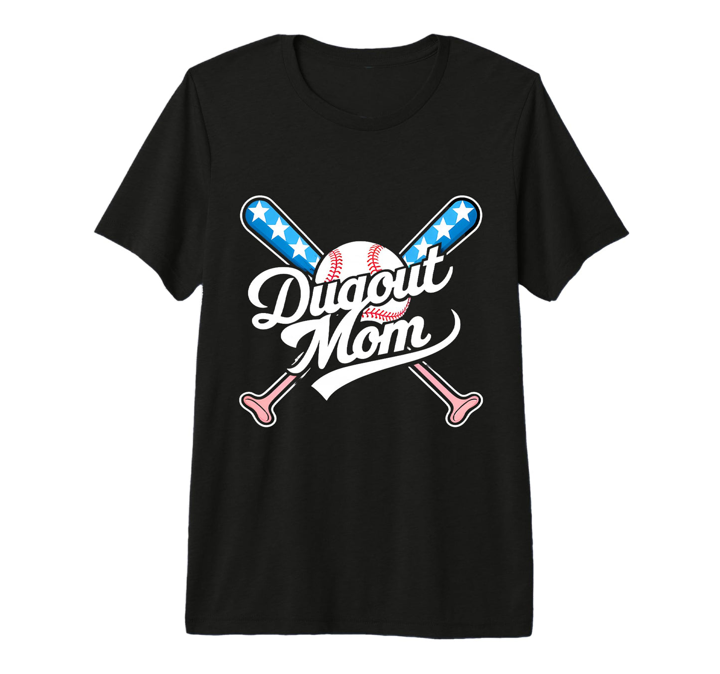 Dugout Mom Tball Ball Baseball Tri Blend T-Shirt - Graphic Print Men Women - T-Shirt, Sweatshirt, Hoodie