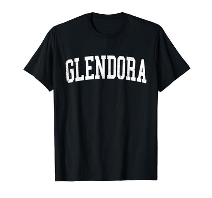 Glendora Ca Distressed White Varsity T-Shirt - Trendy Graphic Unisex - T-Shirt, Sweatshirt, Hoodie