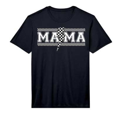 Mens Mama Lightning Bolt Checkered T-Shirt - Custom Art Print for Adults - T-Shirt, Sweatshirt, Hoodie