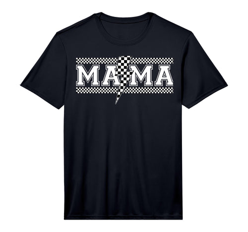 Mens Mama Lightning Bolt Checkered T-Shirt - Custom Art Print for Adults - T-Shirt, Sweatshirt, Hoodie