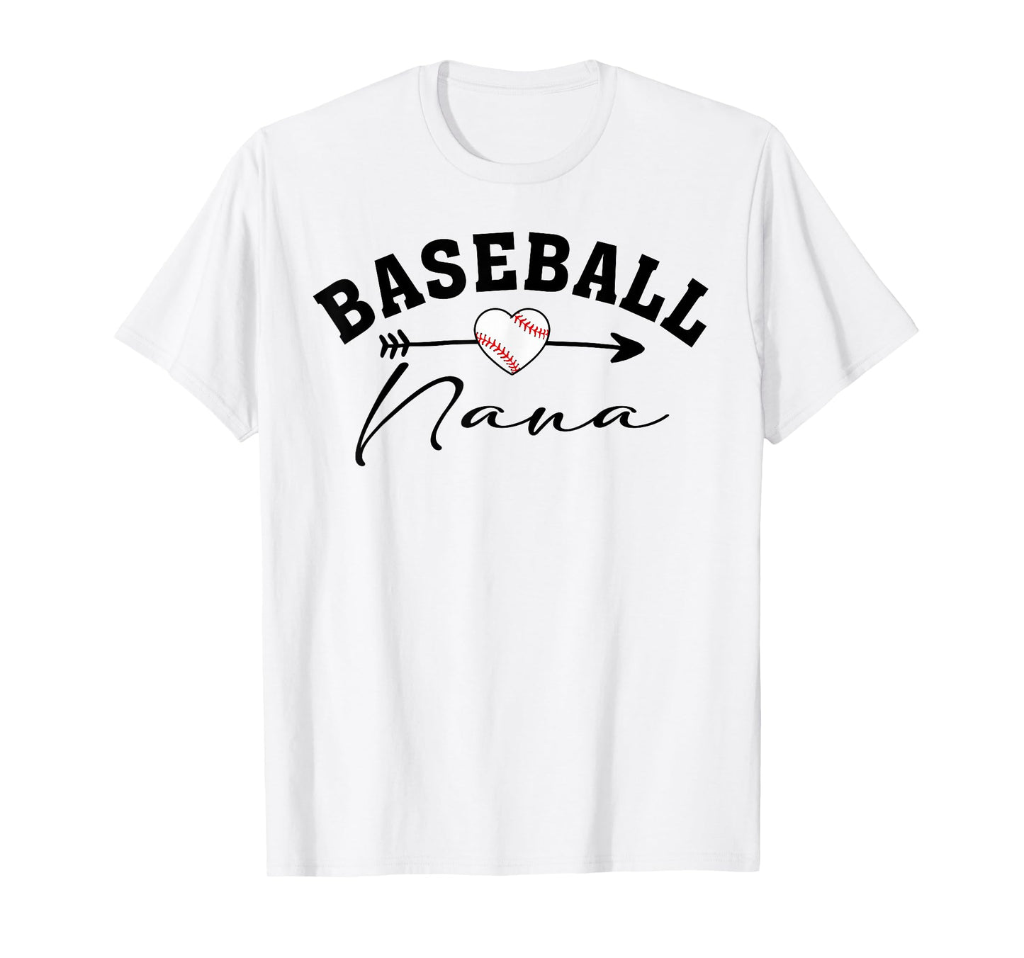 Baseball Nana Heart Baseball Player T-Shirt - Streetwear Style for Adults - T-Shirt, Sweatshirt, Hoodie