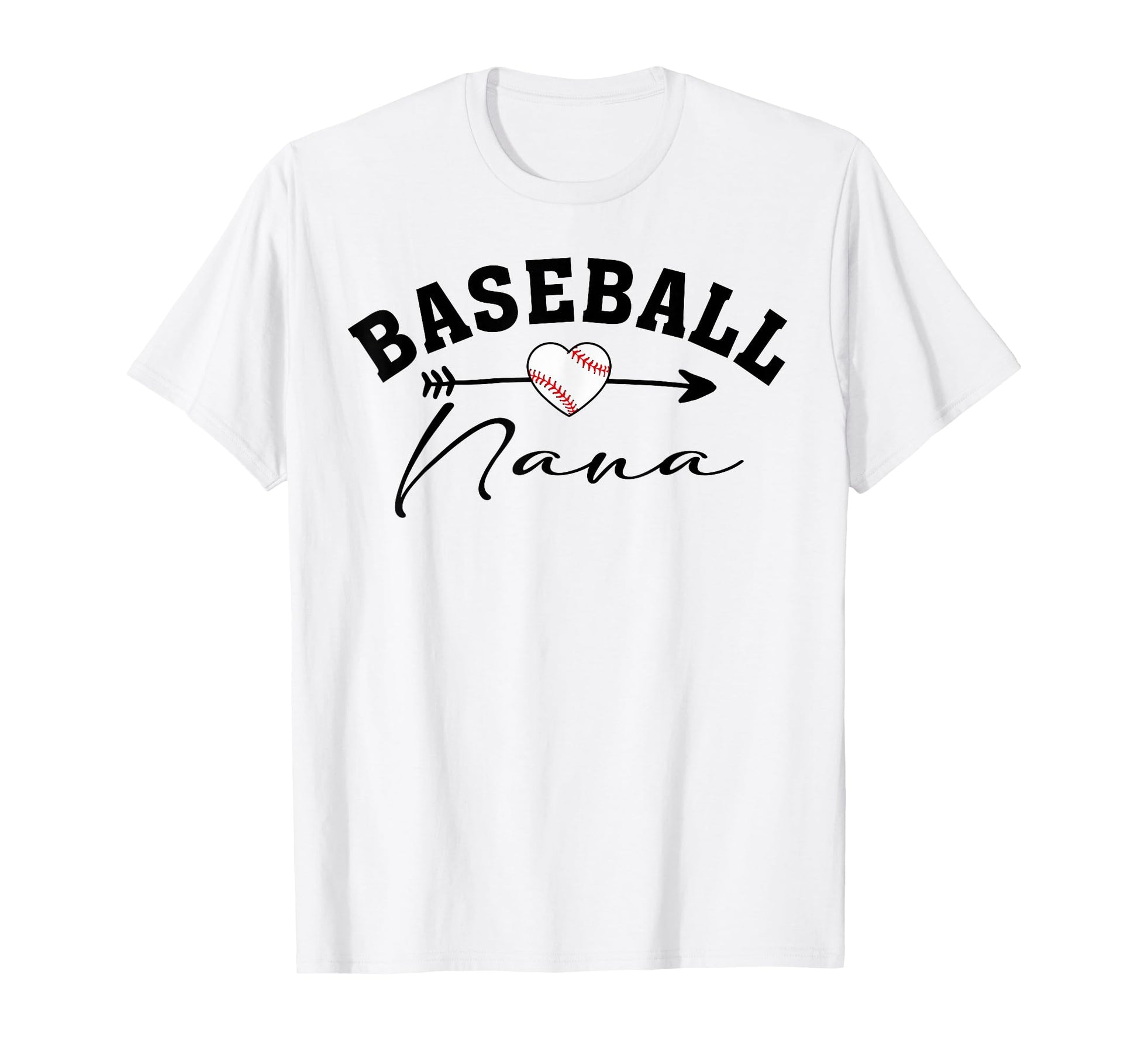 Baseball Nana Heart Baseball Player T-Shirt - Streetwear Style for Adults - T-Shirt, Sweatshirt, Hoodie