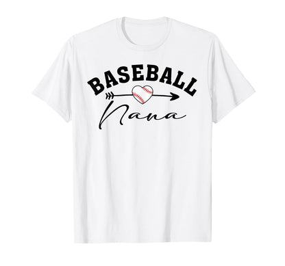 Baseball Nana Heart Baseball Player T-Shirt - Streetwear Style for Adults - T-Shirt, Sweatshirt, Hoodie