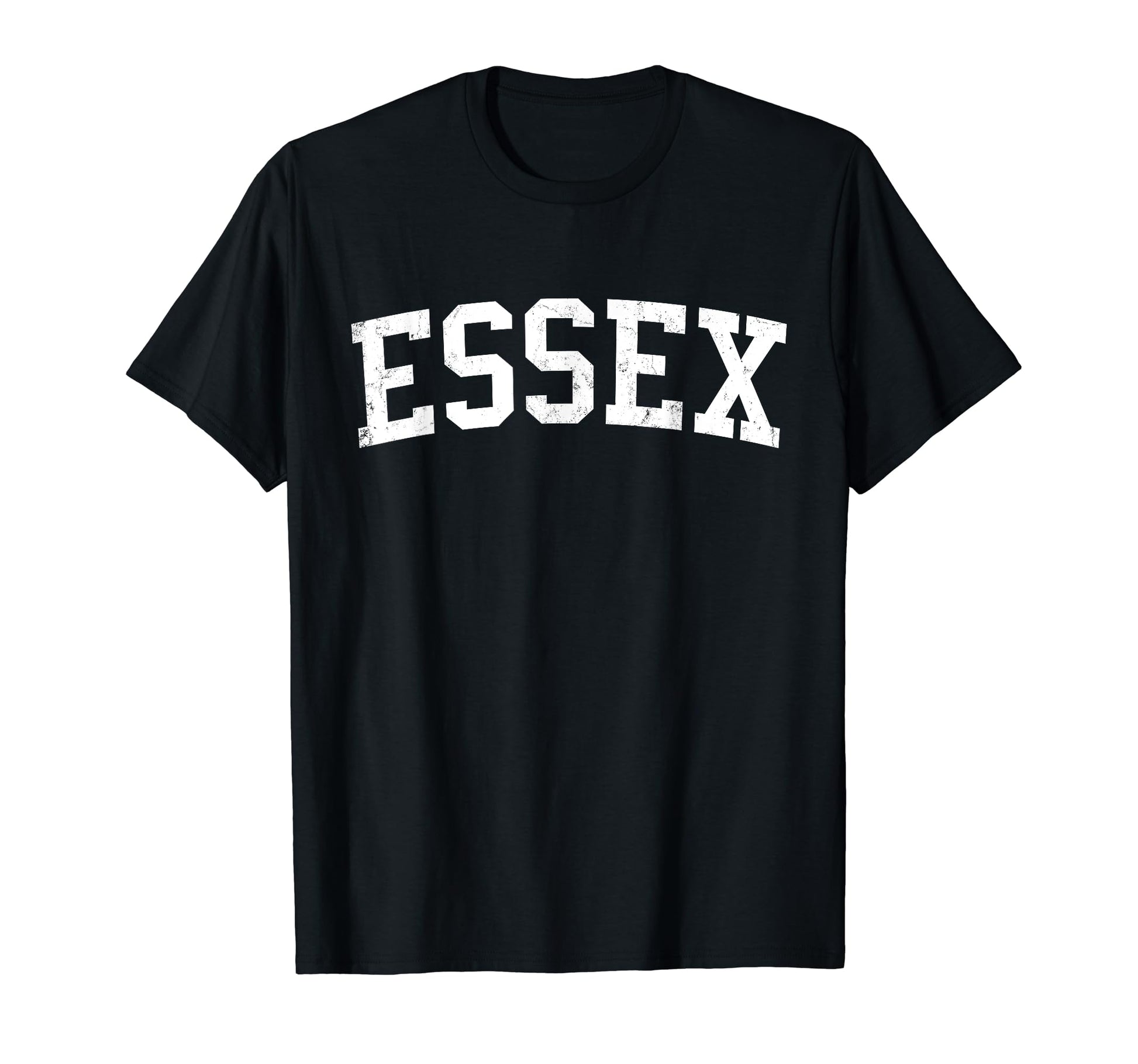 Essex Md Distressed White Varsity T-Shirt - Unique Graphic Unisex - T-Shirt, Sweatshirt, Hoodie