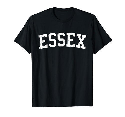 Essex Md Distressed White Varsity T-Shirt - Unique Graphic Unisex - T-Shirt, Sweatshirt, Hoodie