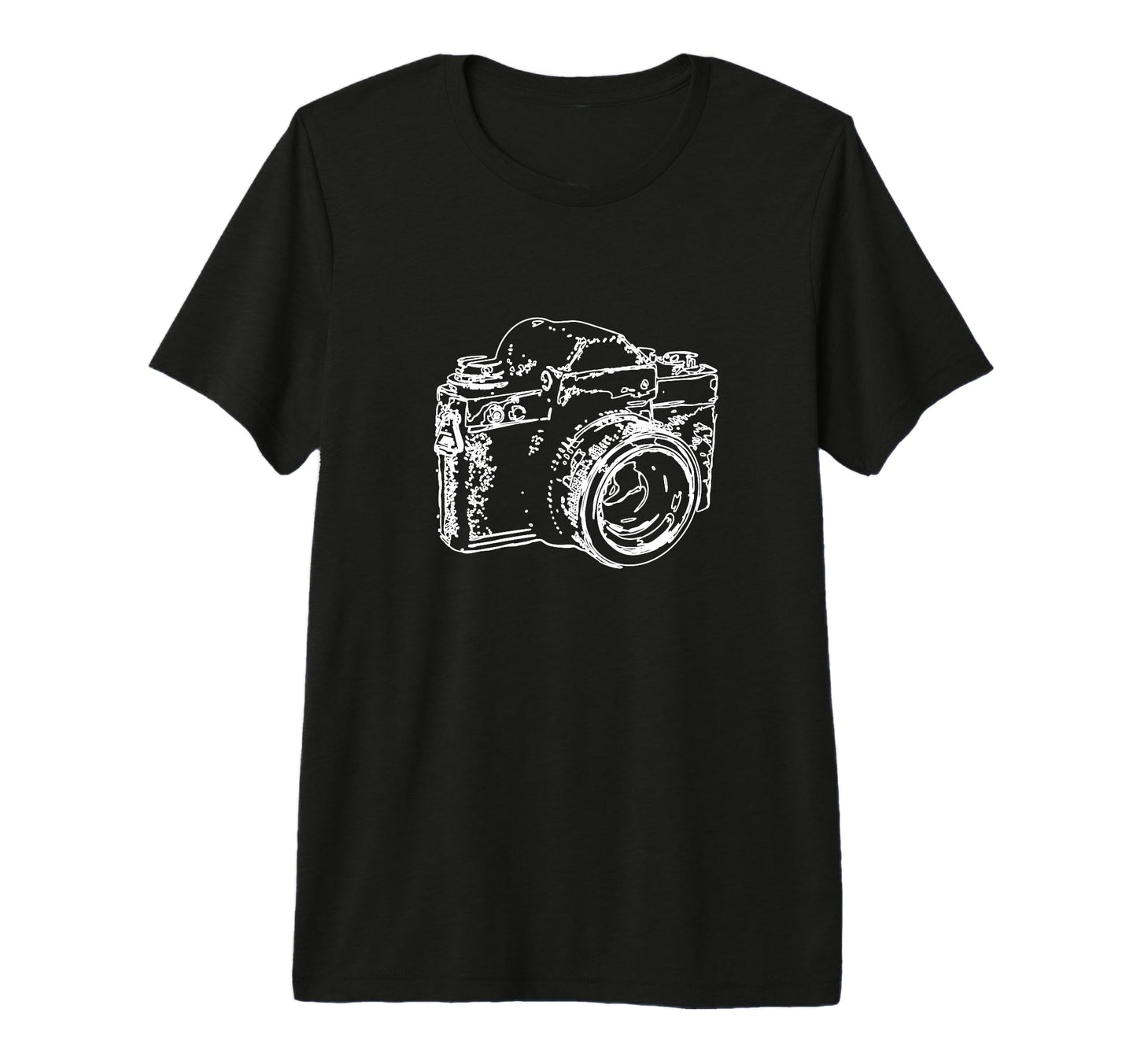 Camera Analogue Camera Sketch T-Shirt - Aesthetic Graphic Unisex - T-Shirt, Sweatshirt, Hoodie