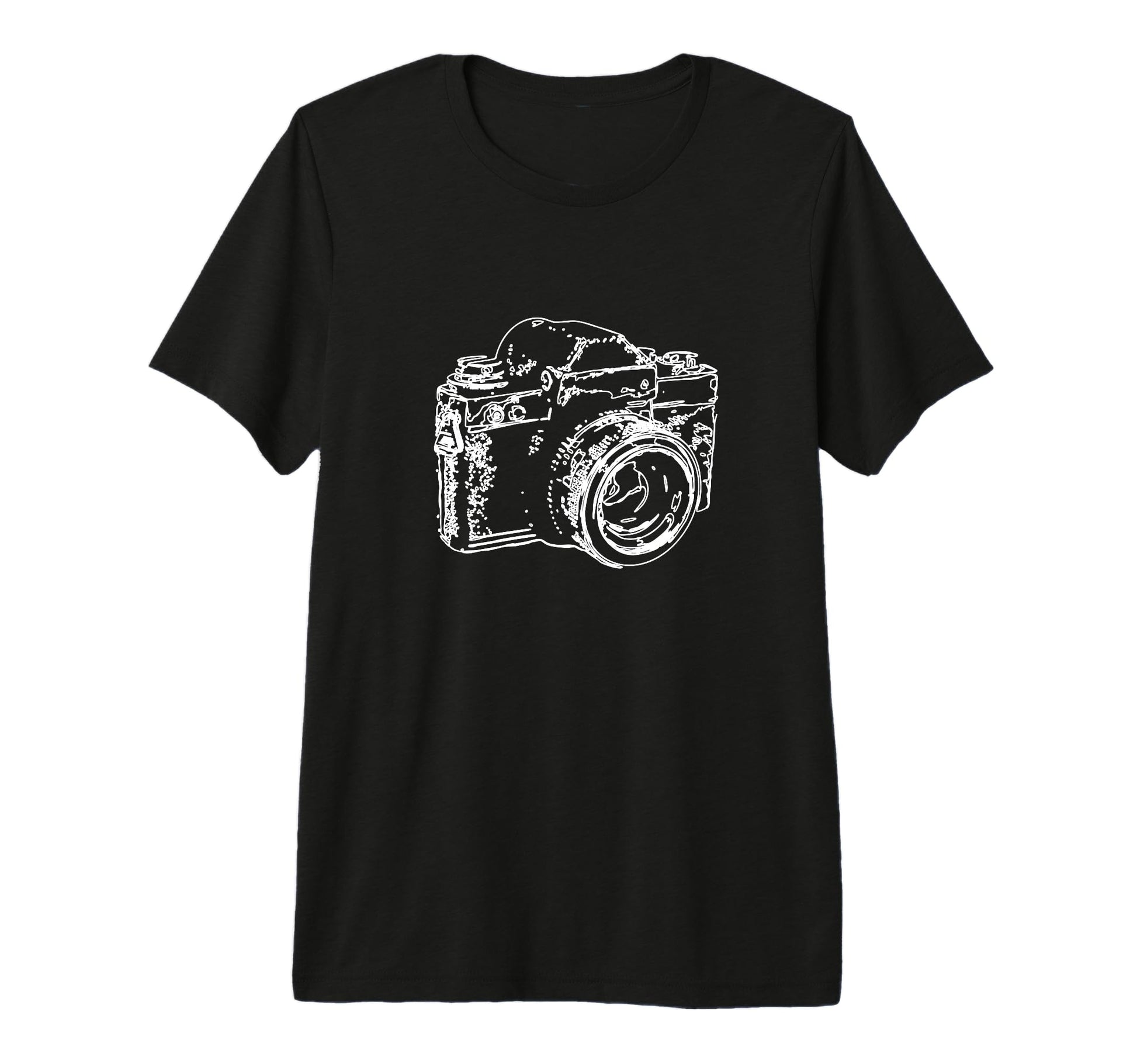 Camera Analogue Camera Sketch T-Shirt - Aesthetic Graphic Unisex - T-Shirt, Sweatshirt, Hoodie