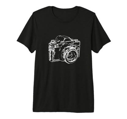 Camera Analogue Camera Sketch T-Shirt - Aesthetic Graphic Unisex - T-Shirt, Sweatshirt, Hoodie