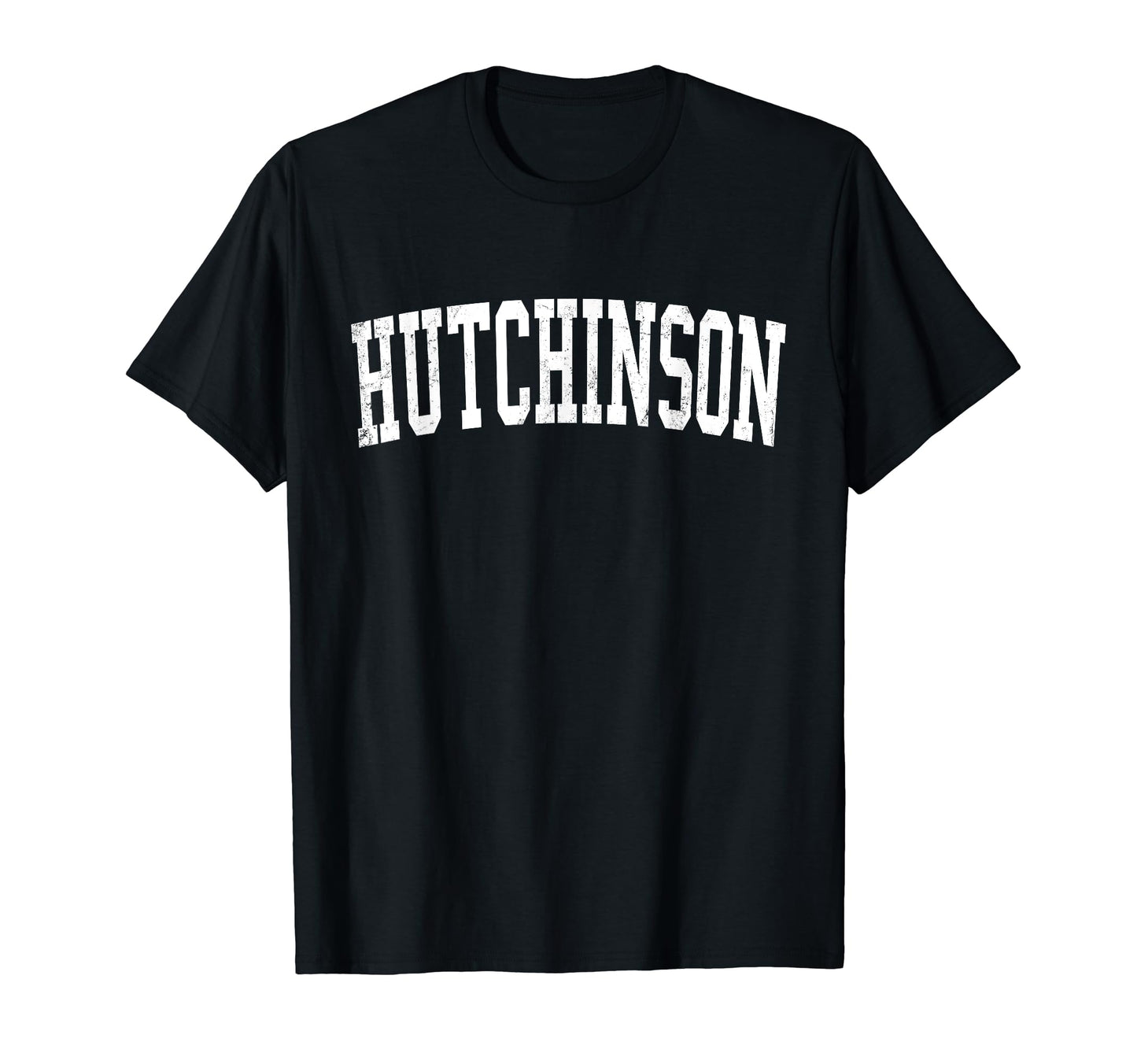 Hutchinson Ks Distressed White Varsity T-Shirt - Unique Graphic Unisex - T-Shirt, Sweatshirt, Hoodie