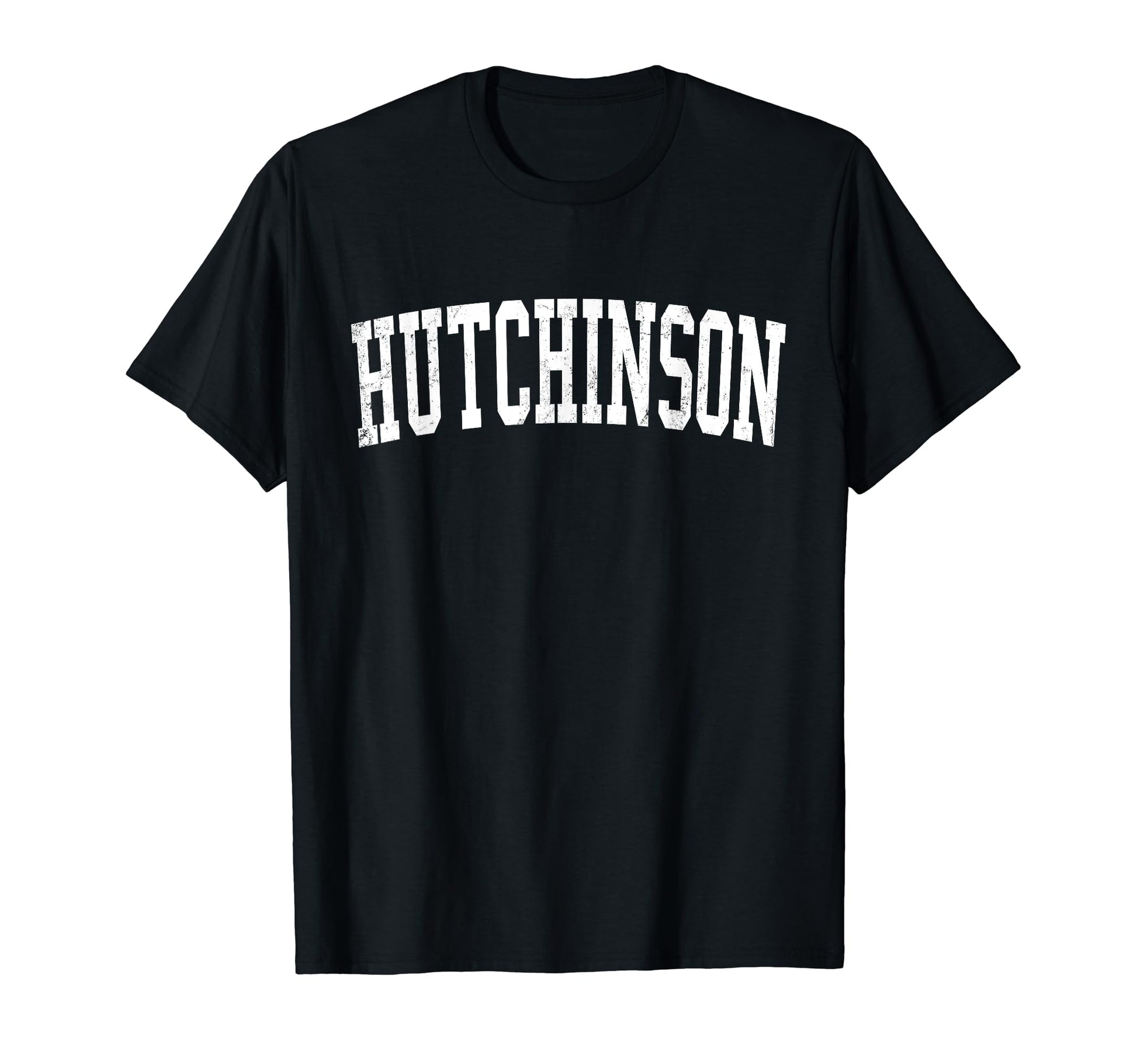 Hutchinson Ks Distressed White Varsity T-Shirt - Unique Graphic Unisex - T-Shirt, Sweatshirt, Hoodie