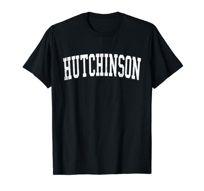 Hutchinson Ks Distressed White Varsity T-Shirt - Unique Graphic Unisex - T-Shirt, Sweatshirt, Hoodie