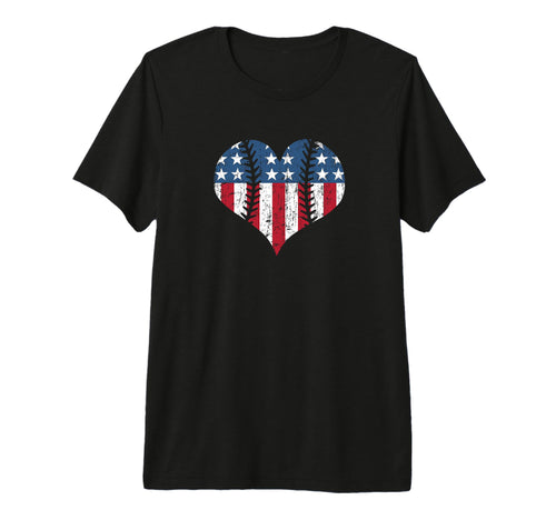 Love Baseball Heart Laces American T-Shirt - Streetwear Style Men Women - T-Shirt, Sweatshirt, Hoodie