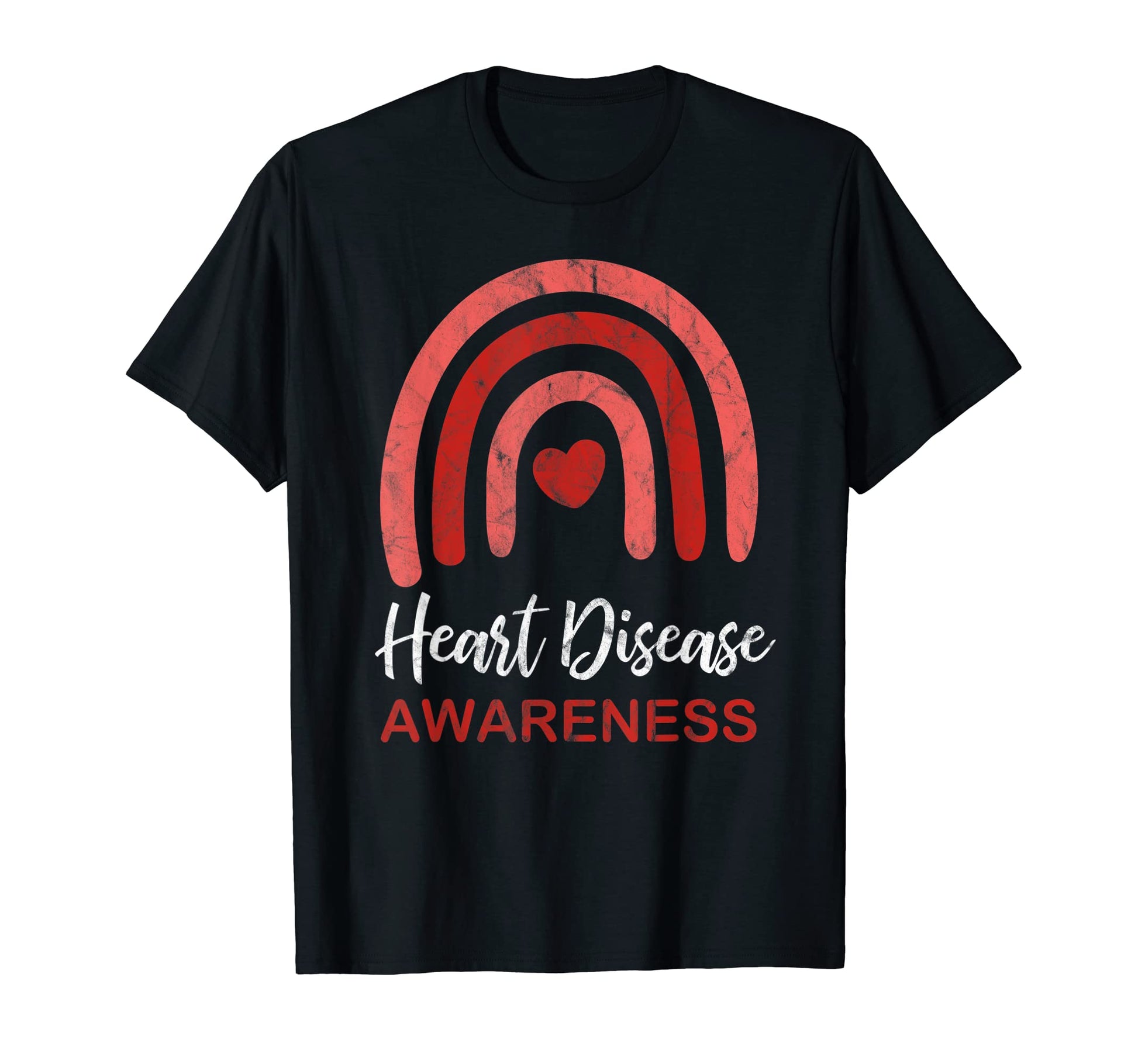 Heart Disease Awareness Month Rainbow T-Shirt - Graphic Print for Adults - T-Shirt, Sweatshirt, Hoodie