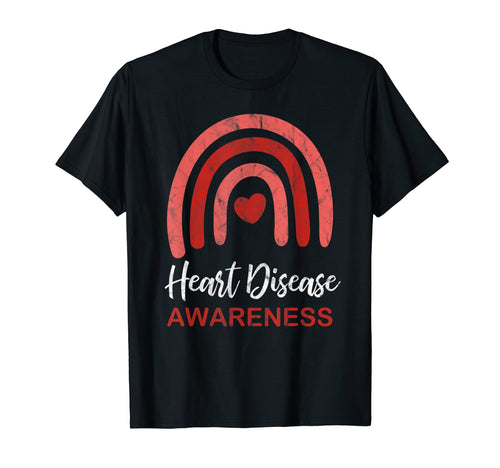 Heart Disease Awareness Month Rainbow T-Shirt - Graphic Print for Adults - T-Shirt, Sweatshirt, Hoodie