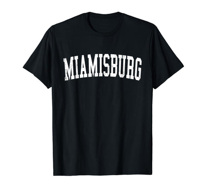 Miamisburg Oh Distressed White T-Shirt - Minimalist Print for Adults - T-Shirt, Sweatshirt, Hoodie