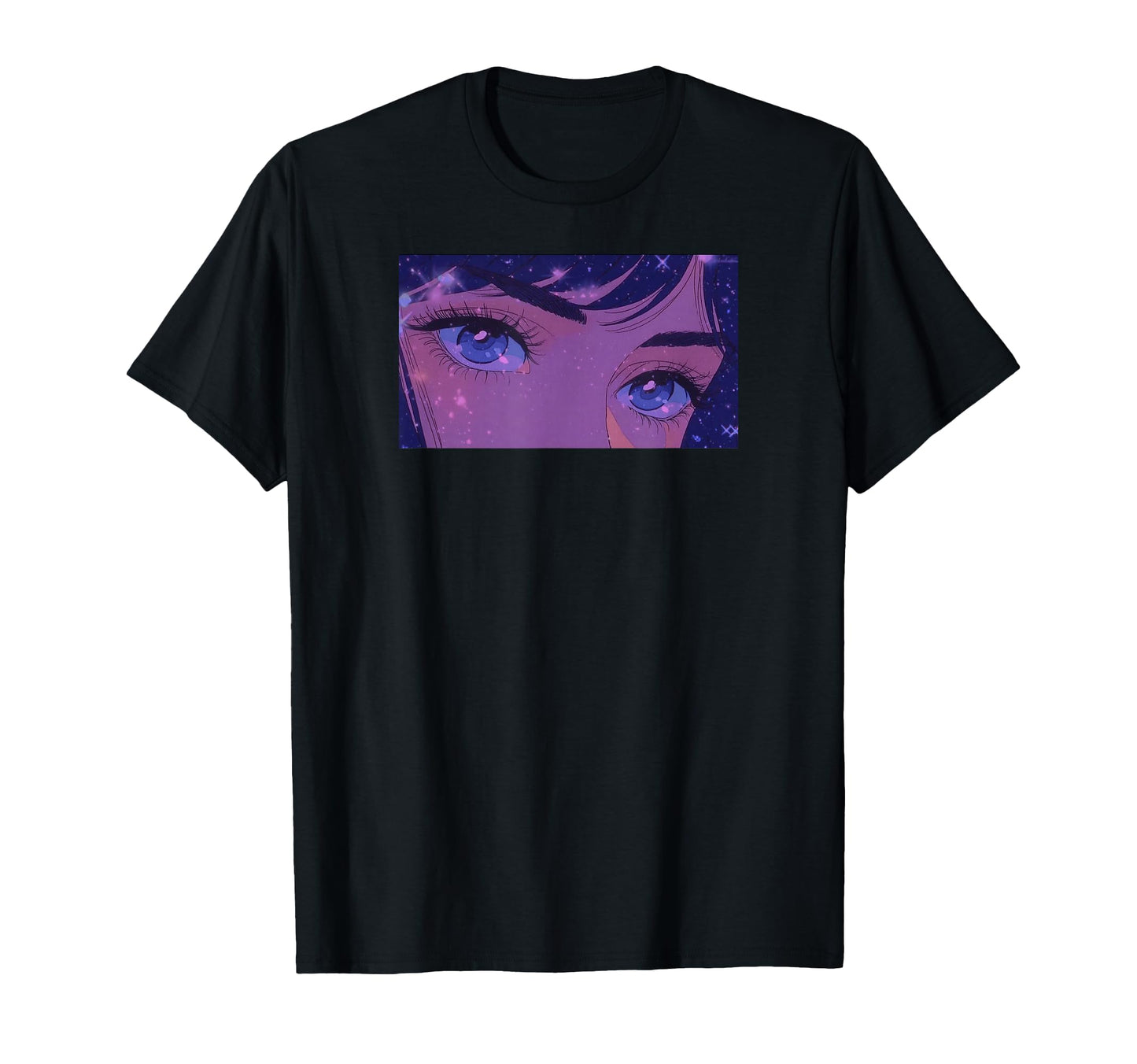 Dreamy Anime Eyes Vaporwave Aesthetic T-Shirt - Unique Graphic Men Women - T-Shirt, Sweatshirt, Hoodie