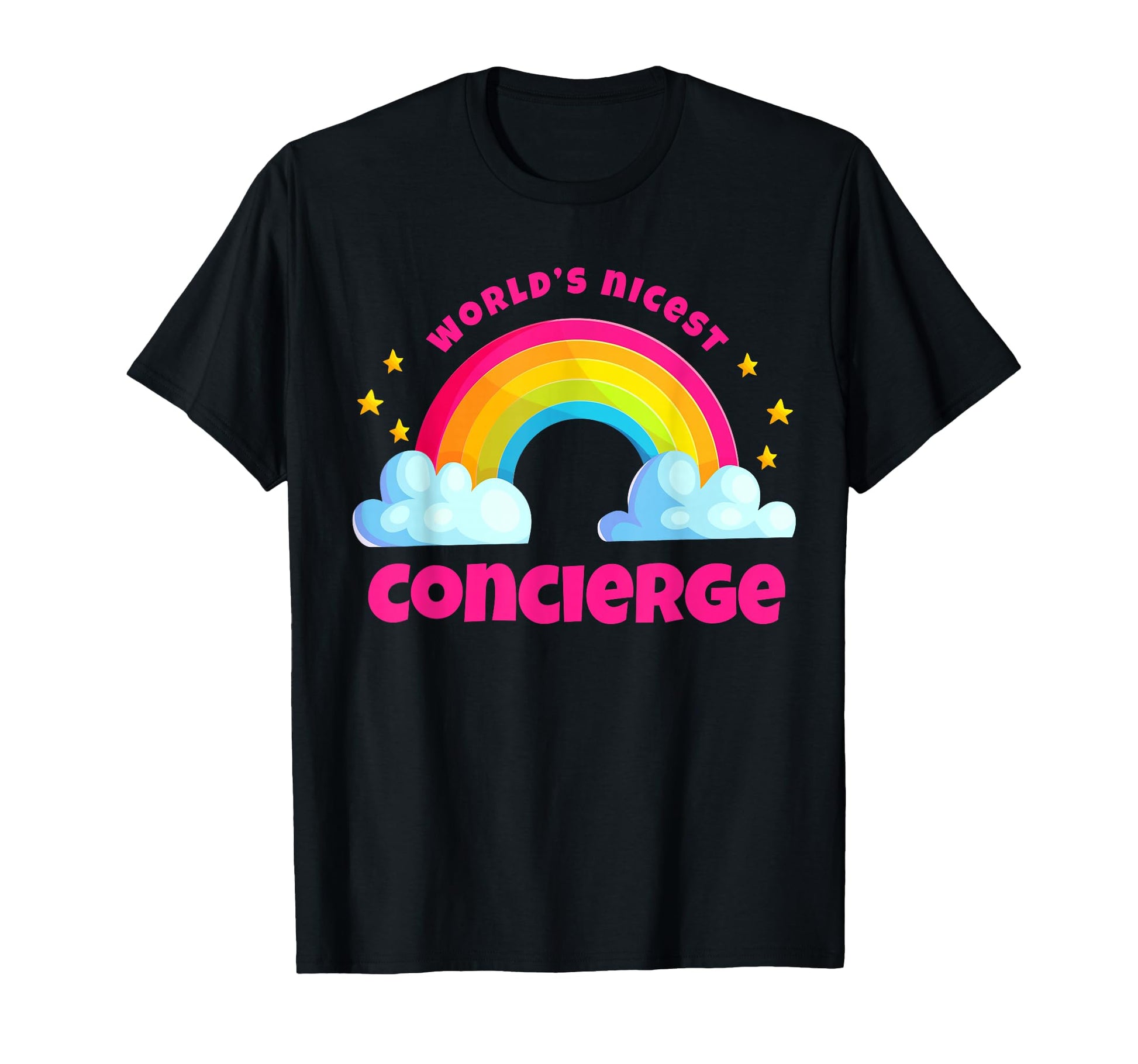 Worlds Nicest Concierge Stuff Rainbow T-Shirt - Streetwear Style Unisex - T-Shirt, Sweatshirt, Hoodie