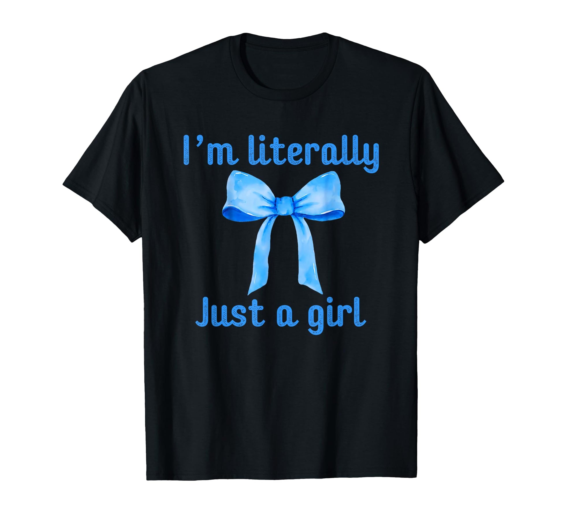 Im Literally Just Blue Floral T-Shirt - Streetwear Style for Adults - T-Shirt, Sweatshirt, Hoodie