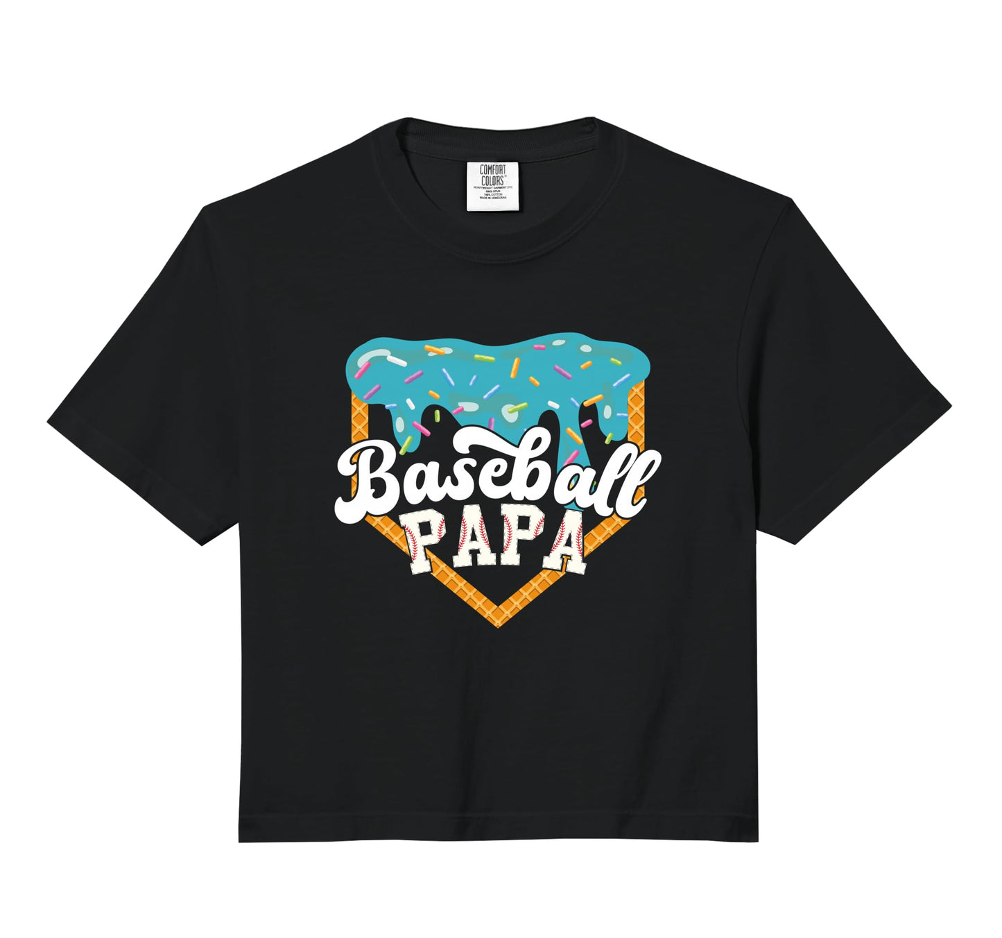Baseball Papa Drip Ice Cream Comfort T-Shirt - Fun Novelty Design Unisex - T-Shirt, Sweatshirt, Hoodie