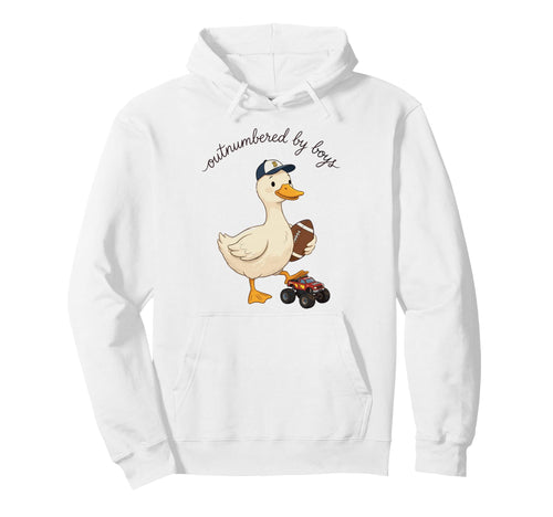 Outnumbered Football Duck Truck Mom Hoodie - Aesthetic Graphic for Adults - T-Shirt, Sweatshirt, Hoodie