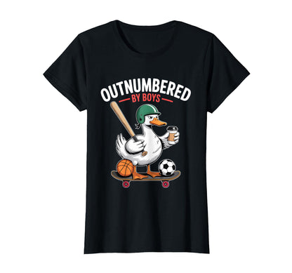 Outnumbered Baseball Mama Goose Mothers T-Shirt - Aesthetic Graphic Unisex - T-Shirt, Sweatshirt, Hoodie