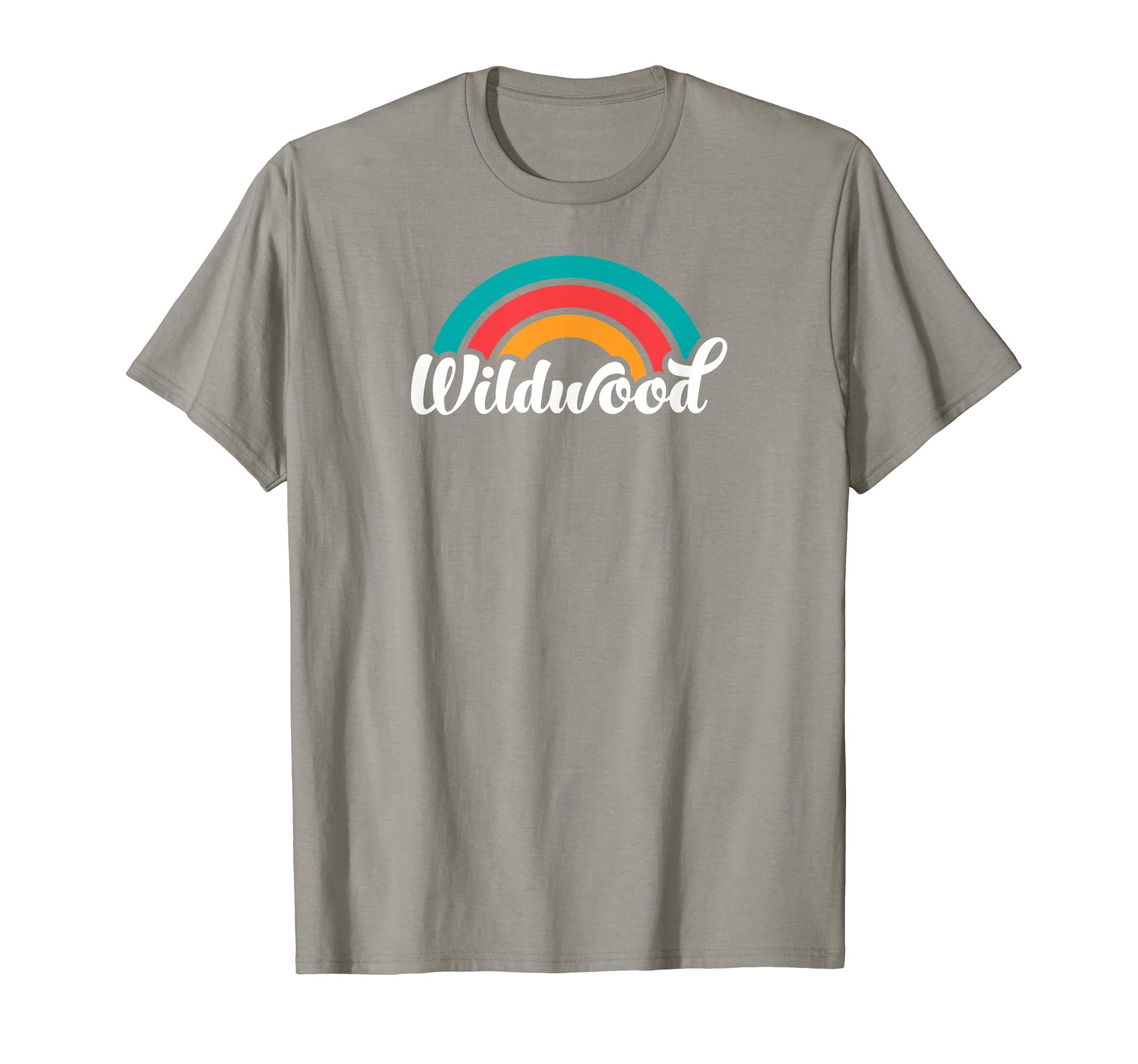 Wildwood Nj Script Rainbow T-Shirt - Casual Everyday Wear Unisex - T-Shirt, Sweatshirt, Hoodie