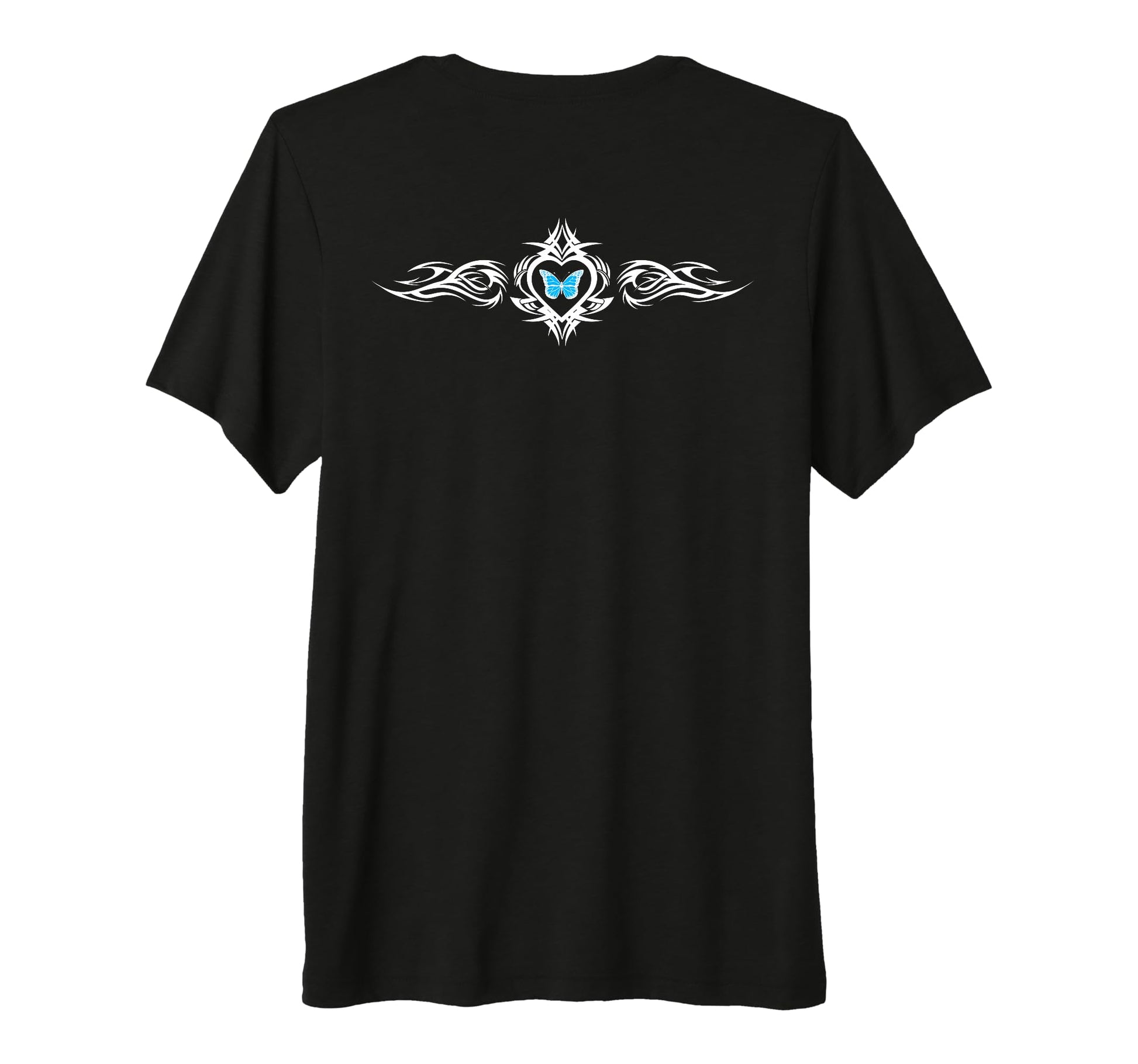 Butterfly Heart Tattoo Blue Y2K Grunge T-Shirt - Streetwear Style Unisex - T-Shirt, Sweatshirt, Hoodie