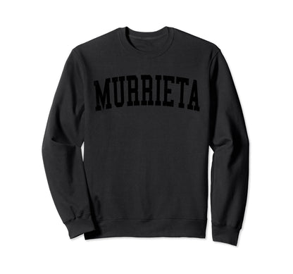 Murrieta Ca Distressed Black Sweatshirt - Minimalist Print for Adults - T-Shirt, Sweatshirt, Hoodie