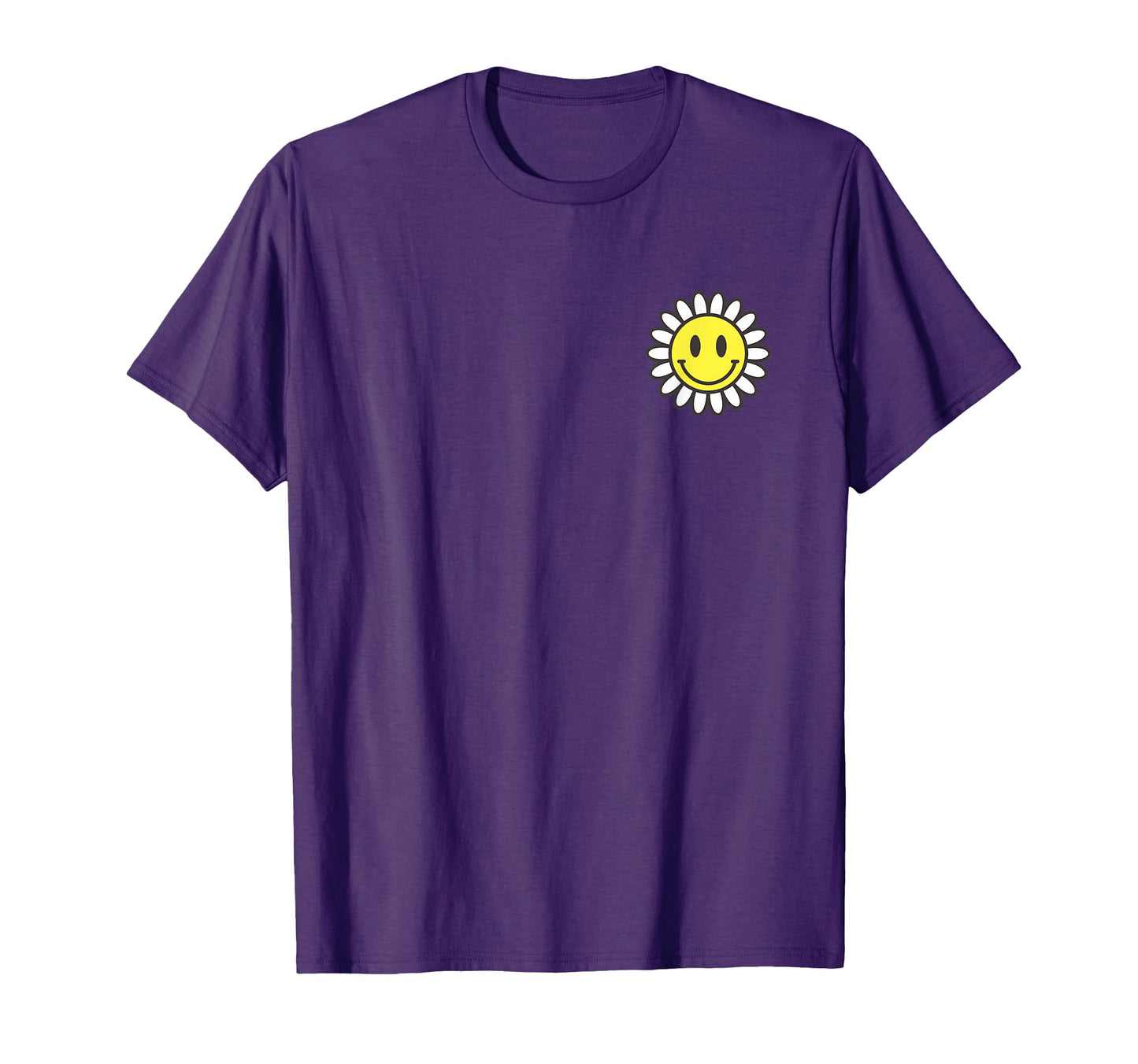 Happy Smiling Smile Face Daisy T-Shirt - Minimalist Print for Adults - T-Shirt, Sweatshirt, Hoodie